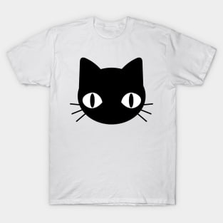 Cute & Freaky Black Cat Face T-Shirt